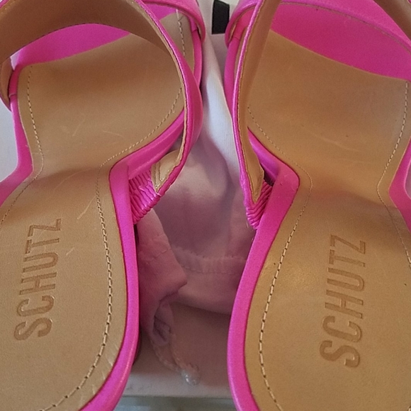 SCHUTZ neon pink Soraya heels sexy NIB - Picture 7 of 9